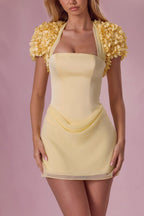 Chic Cropped Bolero in Butter