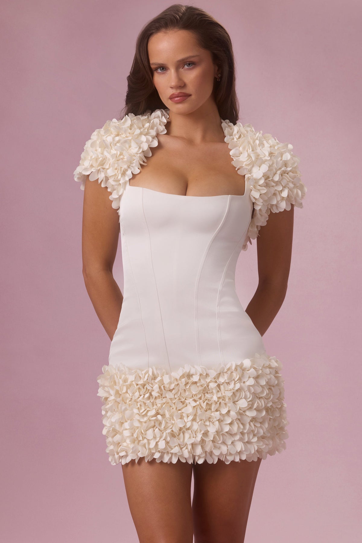 Chic Cropped Bolero in Pearl