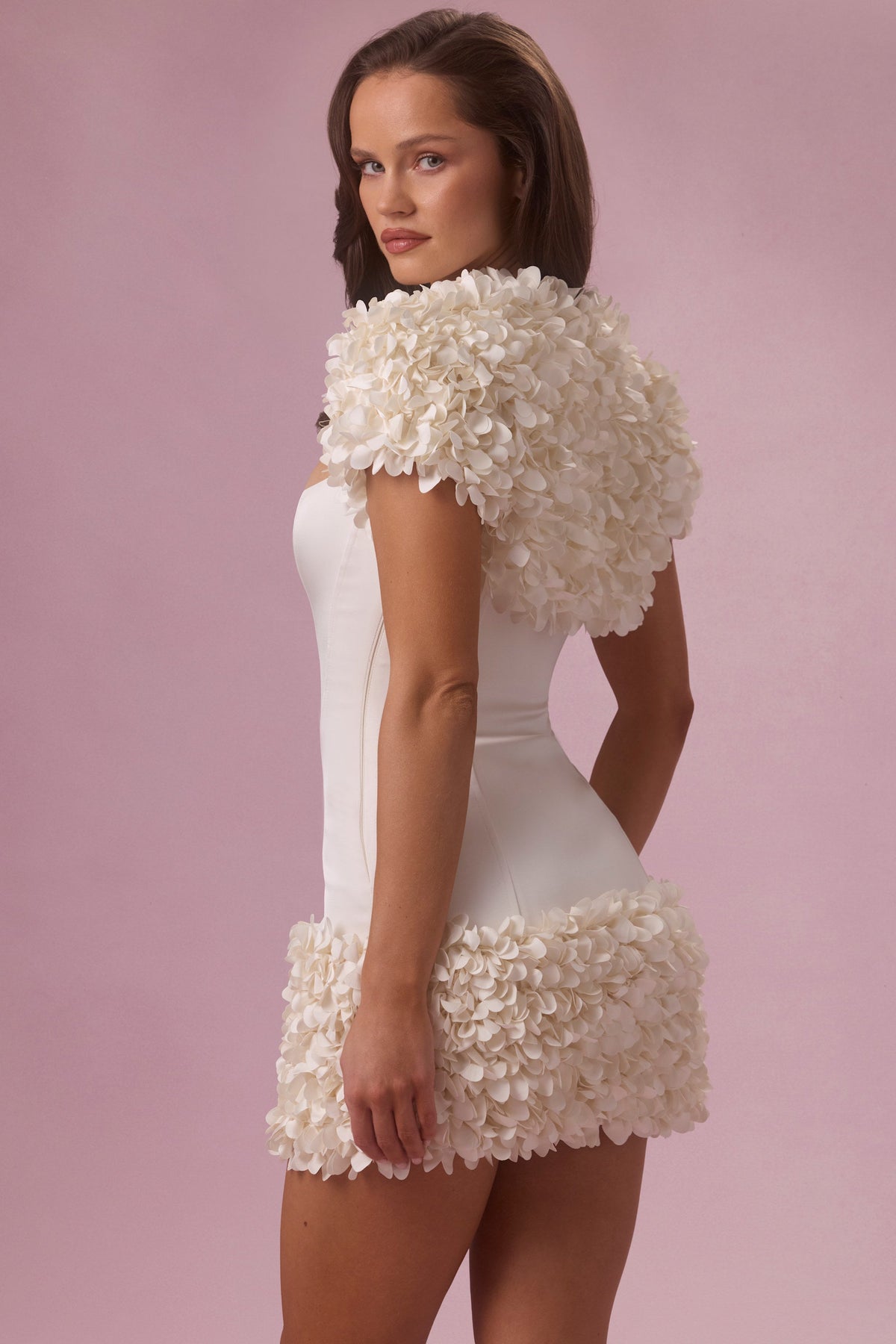 Chic Cropped Bolero in Pearl