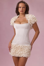 Chic Cropped Bolero in Pearl