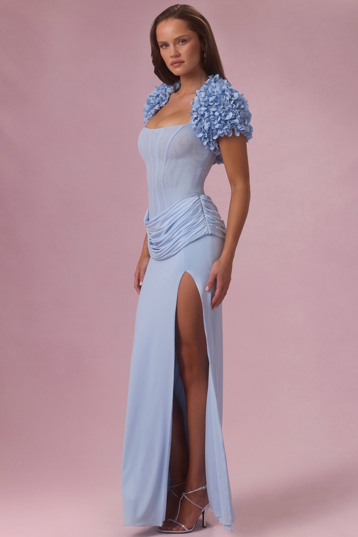 Chic Cropped Bolero in Sky Blue