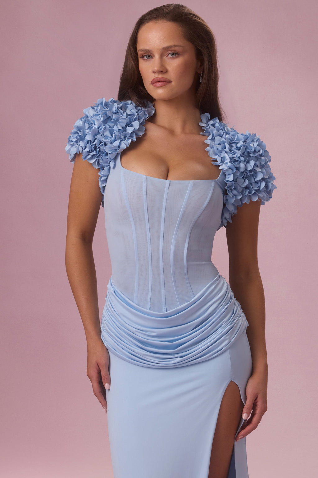 Chic Cropped Bolero in Sky Blue