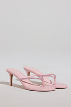 Chic Heeled Sandal in Blush Pink