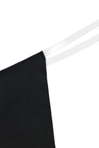 Chic Seamless Knit Clear Strap Thong in Black