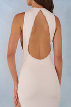 Chic Modal Halterneck Maxi Dress in Ivory