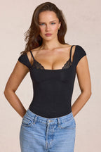 Chic Modal Bodysuit in Black