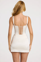 Chic Corset Mini Dress in Ivory