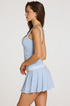 Chic Modal Mini Dress in Light Blue