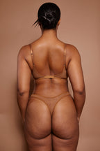 Chic Soft Mesh Single Layer Underwired Bra in Almond