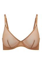 Chic Soft Mesh Single Layer Underwired Bra in Almond
