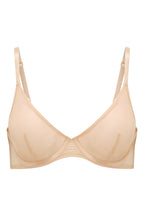 Chic Soft Mesh Single Layer Underwired Bra in Beige