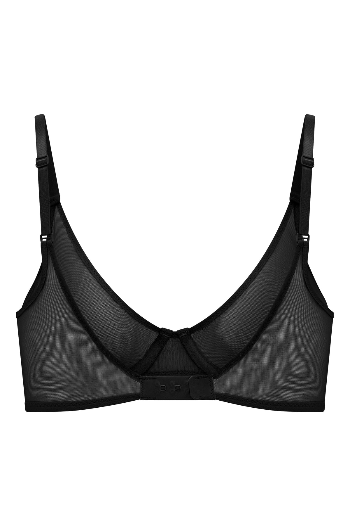 Chic Soft Mesh Single Layer Underwired Bra in Black