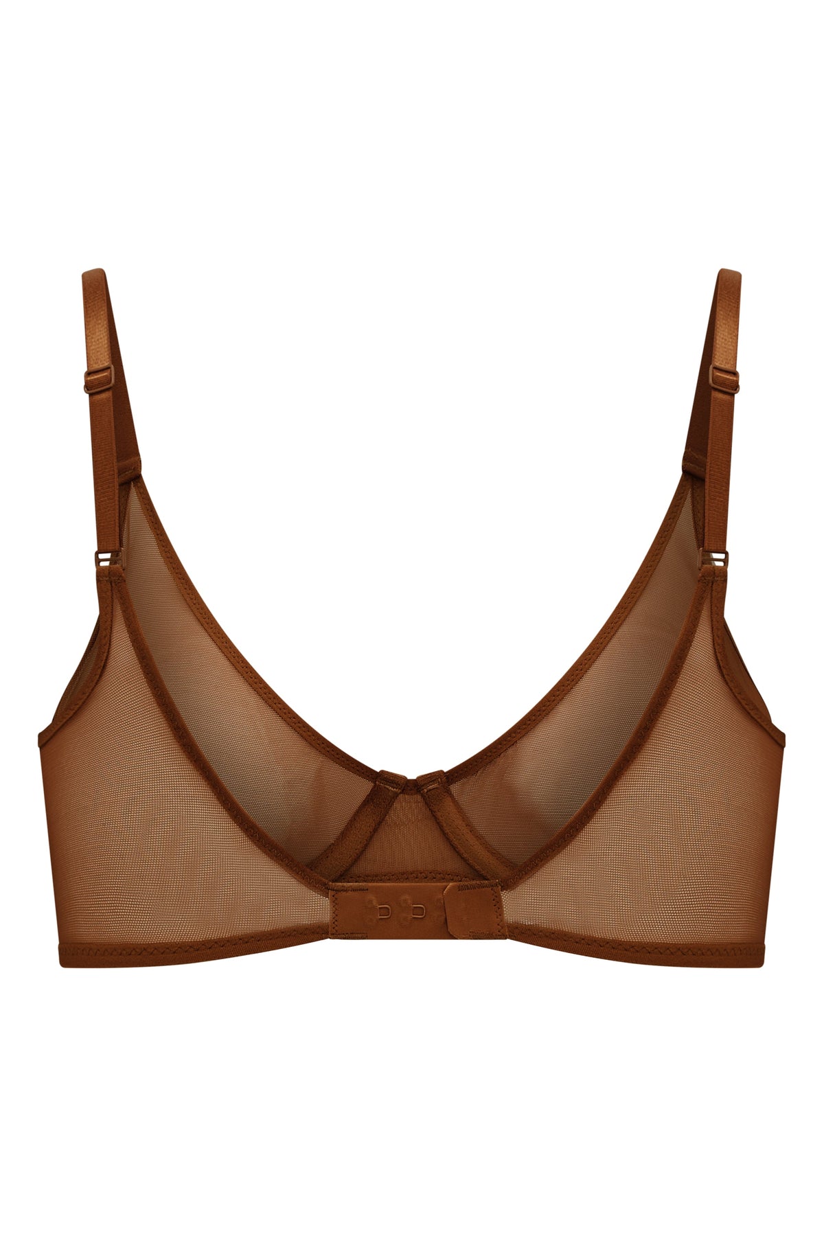 Chic Soft Mesh Single Layer Underwired Bra in Chestnut