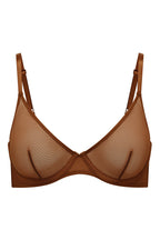 Chic Soft Mesh Single Layer Underwired Bra in Chestnut