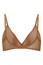 Chic Soft Mesh Single Layer Triangle Bra in Almond