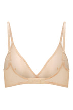 Chic Soft Mesh Single Layer Triangle Bra in Beige