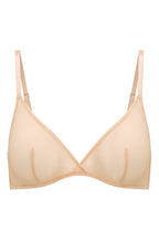 Chic Soft Mesh Single Layer Triangle Bra in Beige