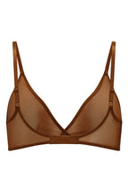 Chic Soft Mesh Single Layer Triangle Bra in Chestnut