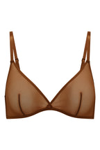 Chic Soft Mesh Single Layer Triangle Bra in Chestnut