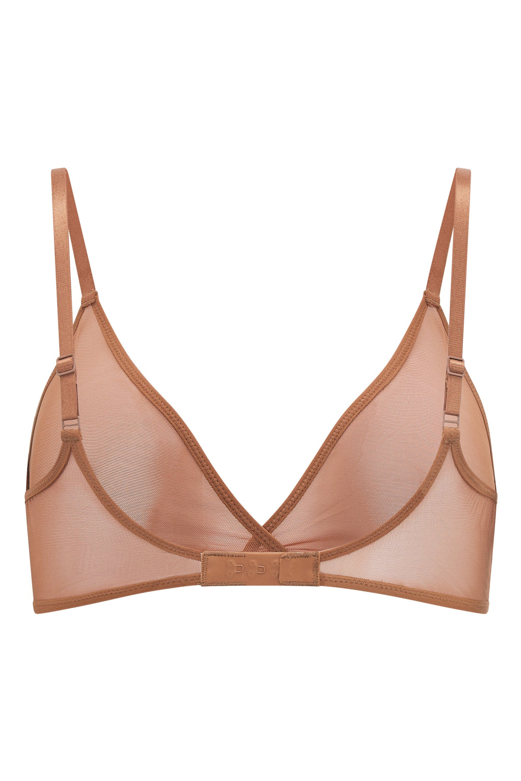 Chic Soft Mesh Single Layer Triangle Bra in Honey