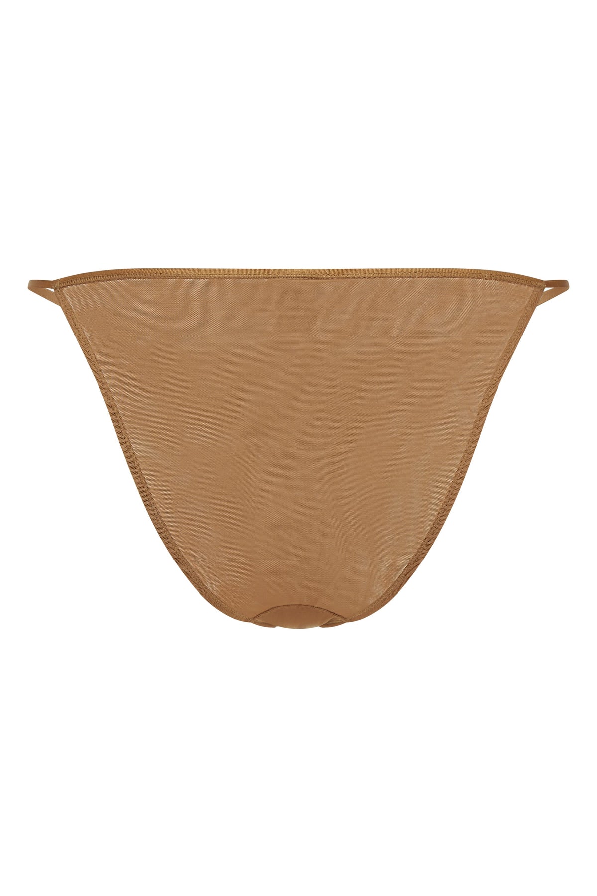 Chic Soft Mesh String Bikini in Almond
