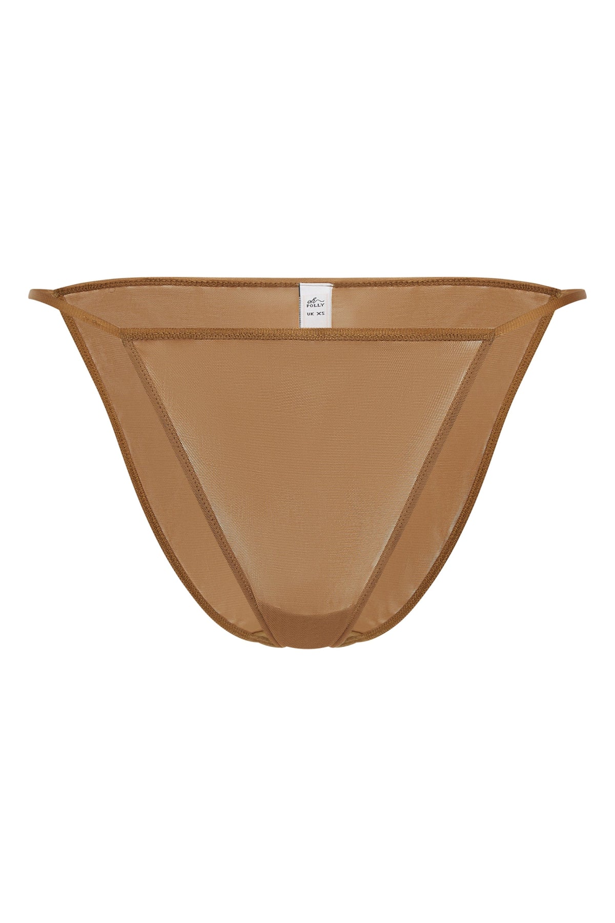 Chic Soft Mesh String Bikini in Almond