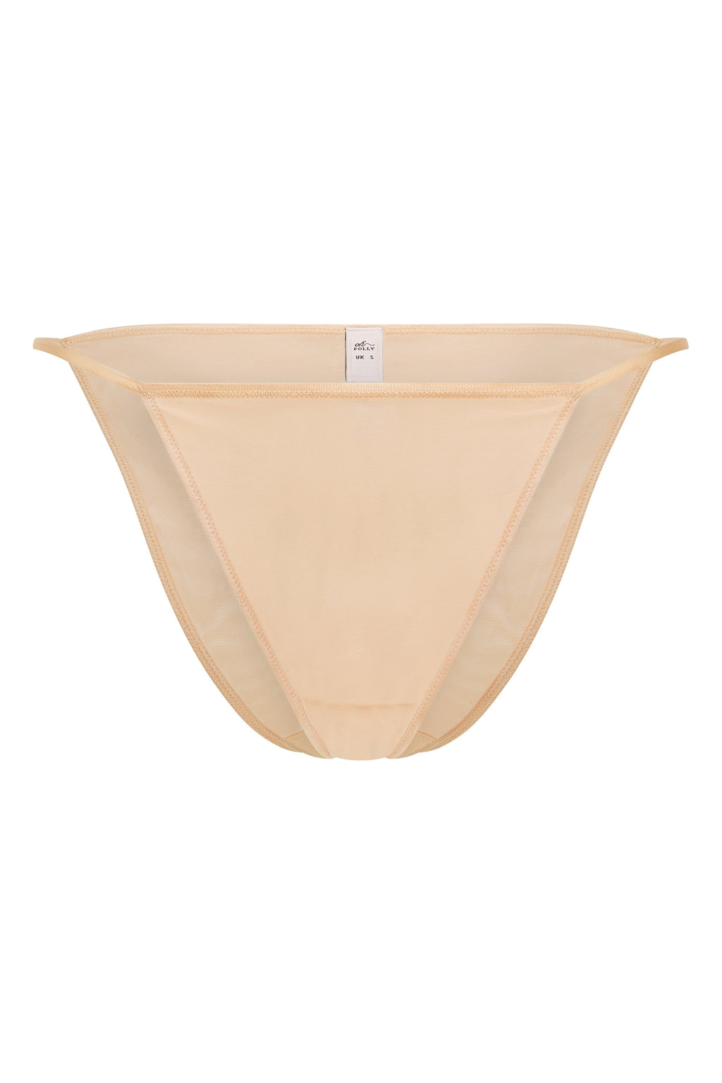 Chic Soft Mesh String Bikini in Beige