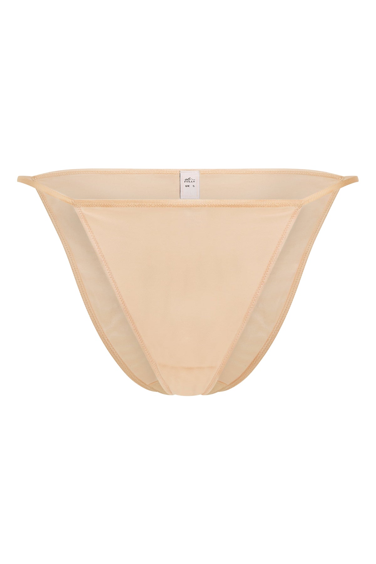 Chic Soft Mesh String Bikini in Beige