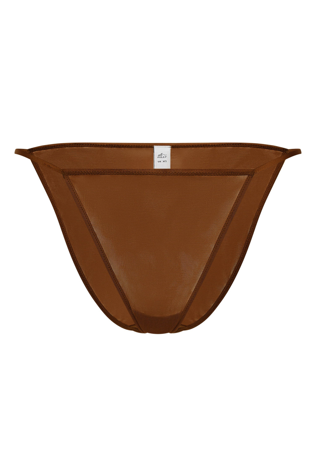 Chic Soft Mesh String Bikini in Chestnut