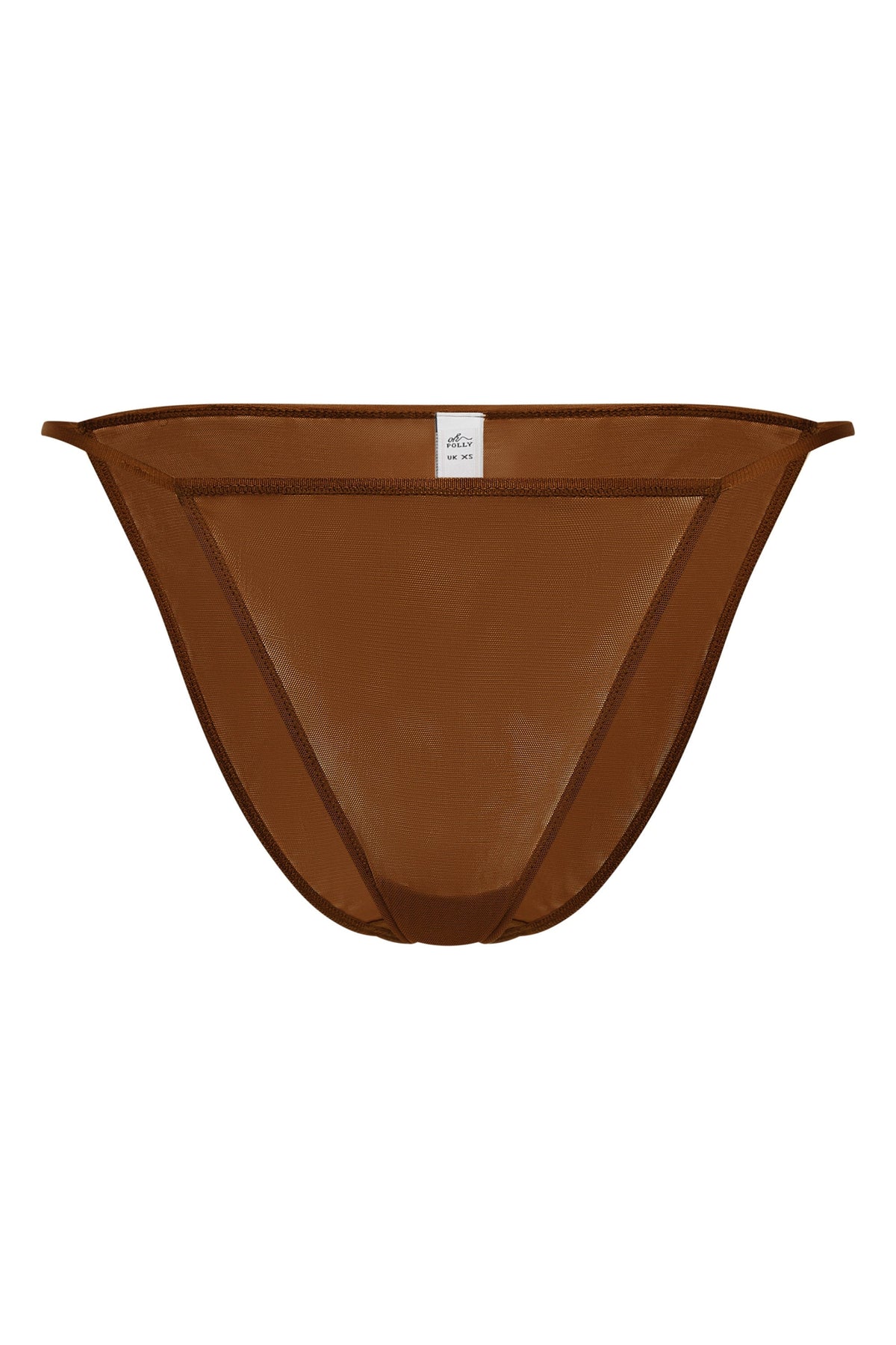 Chic Soft Mesh String Bikini in Chestnut