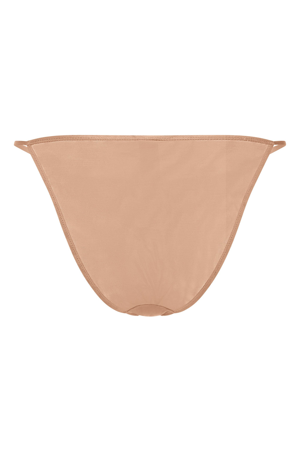 Chic Soft Mesh String Bikini in Warm Peach