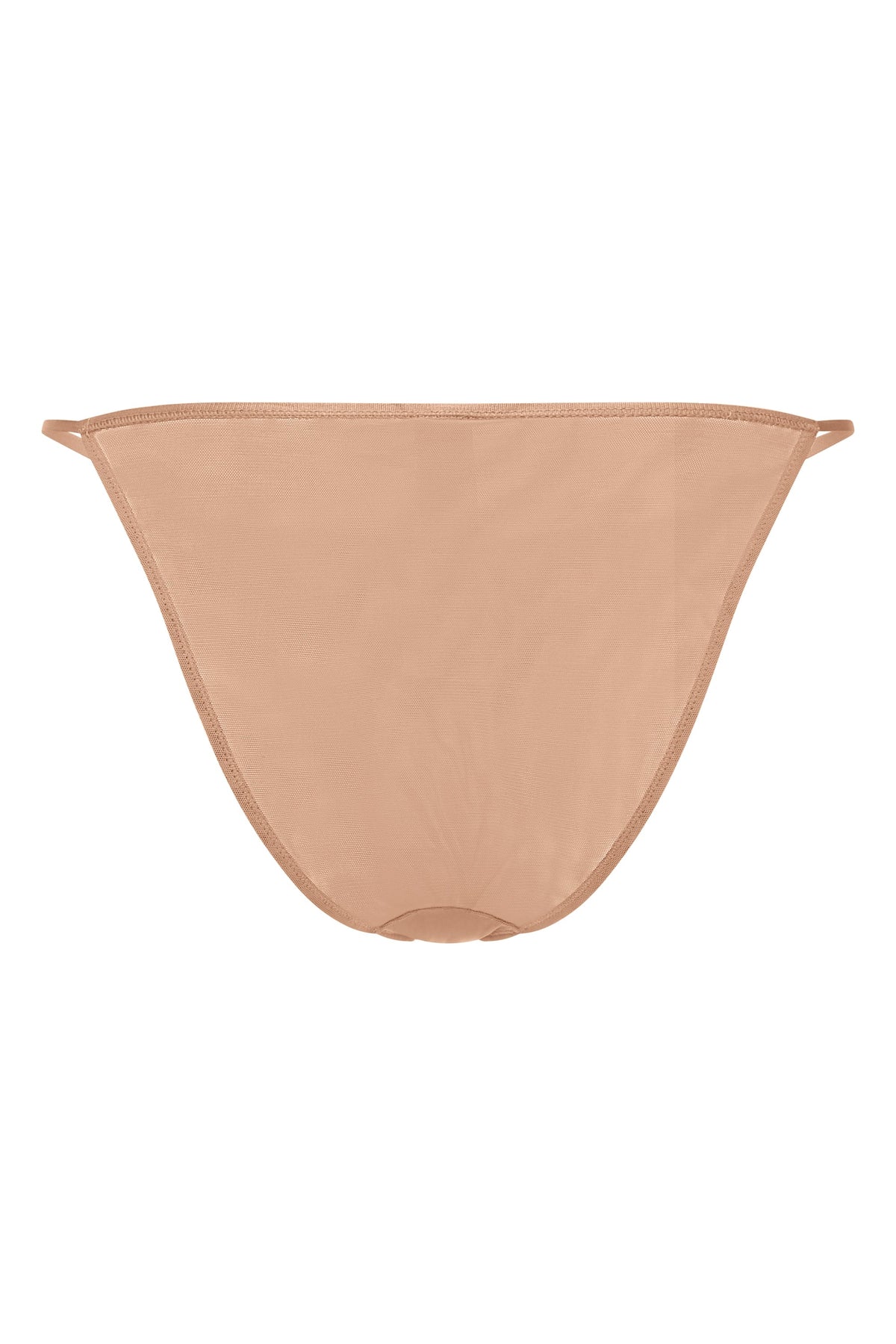 Chic Soft Mesh String Bikini in Warm Peach