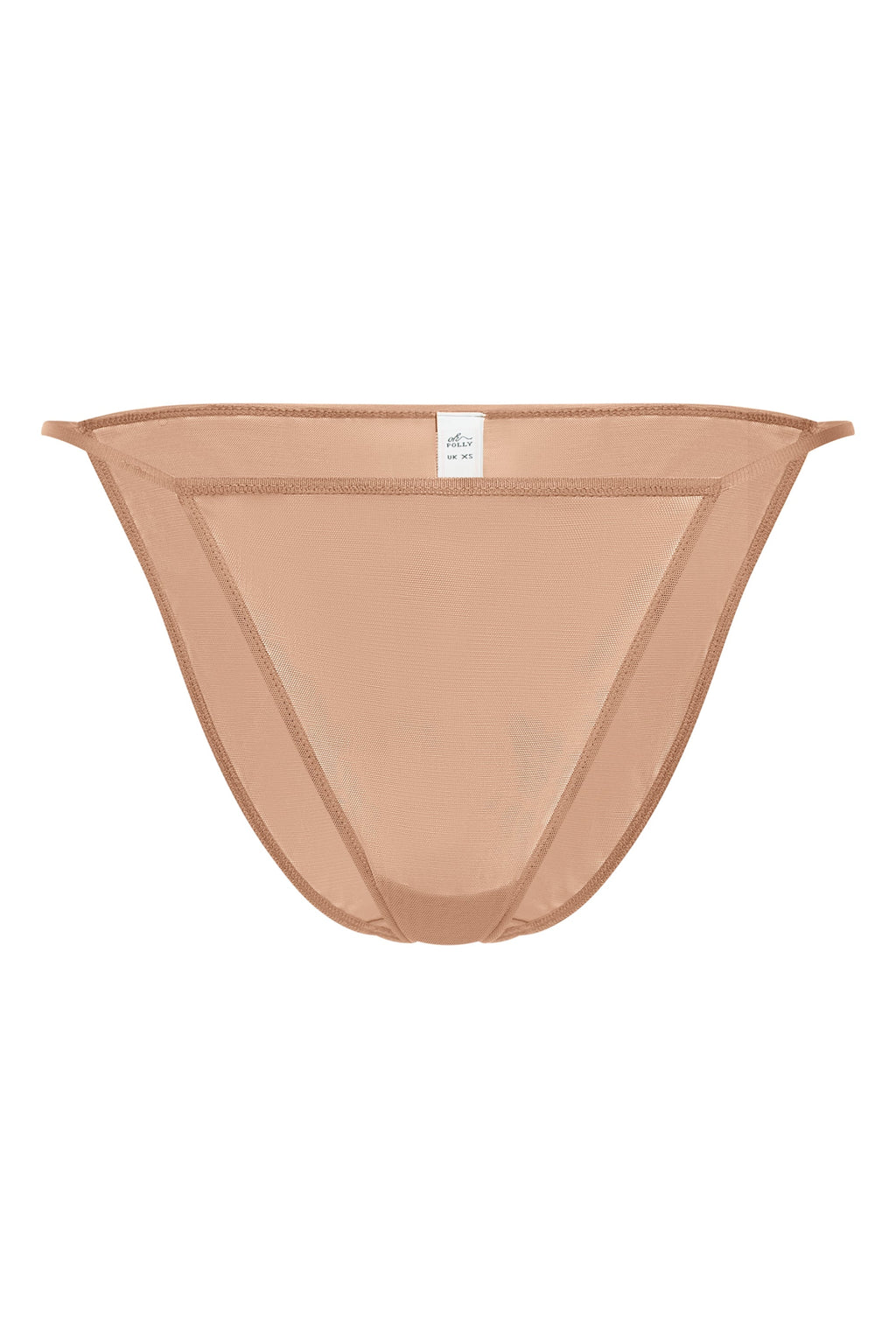 Chic Soft Mesh String Bikini in Warm Peach