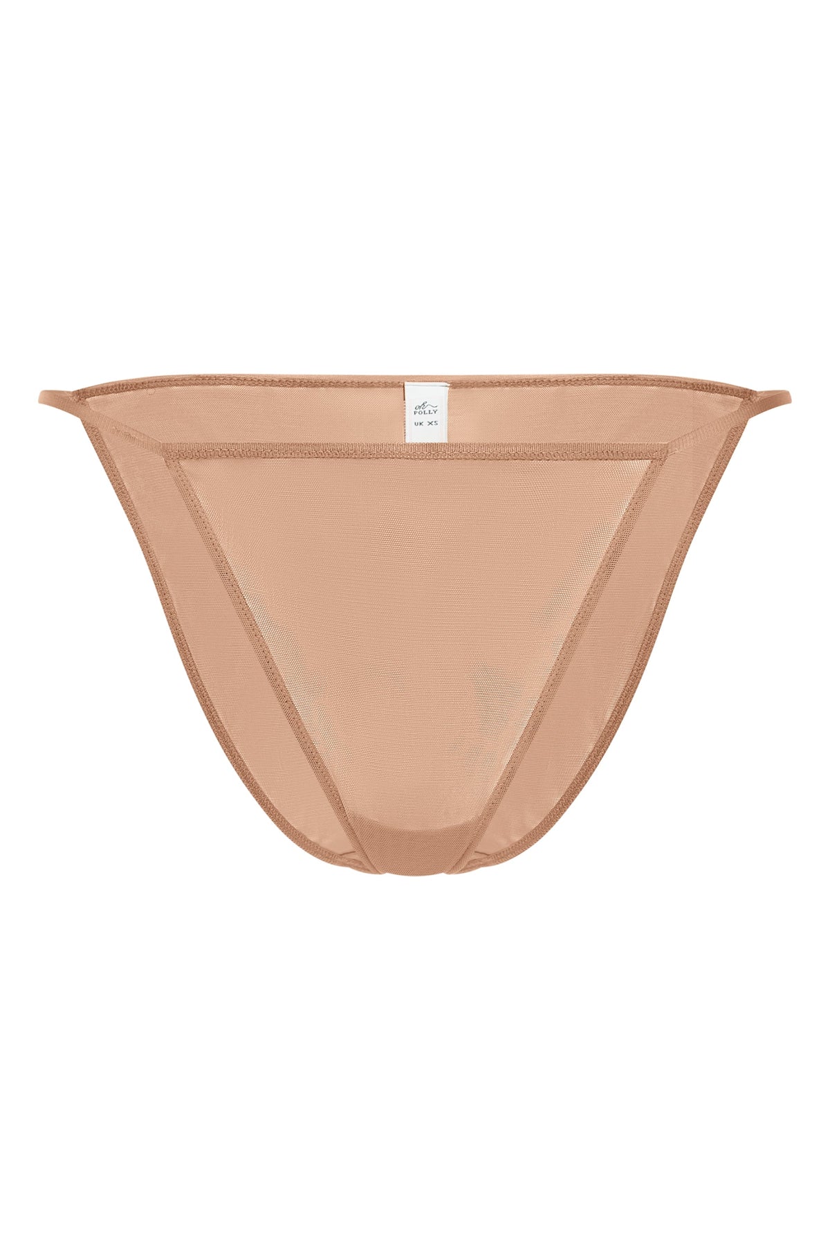 Chic Soft Mesh String Bikini in Warm Peach