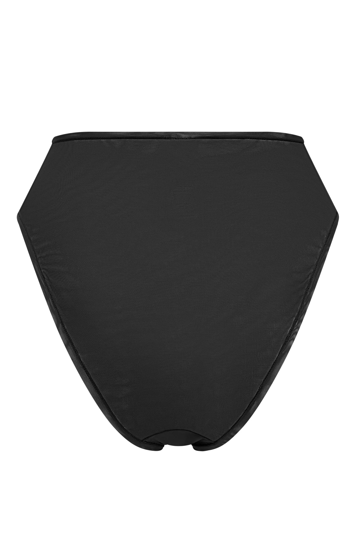 Chic Soft Mesh High Waisted Knicker in Black