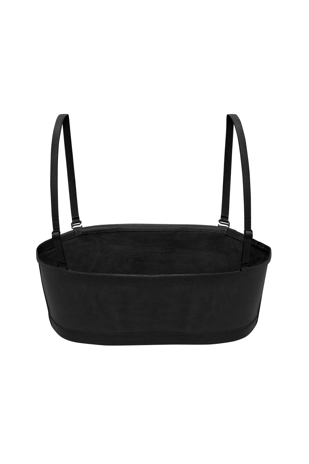 Chic Soft Mesh Bandeau Bra in Black
