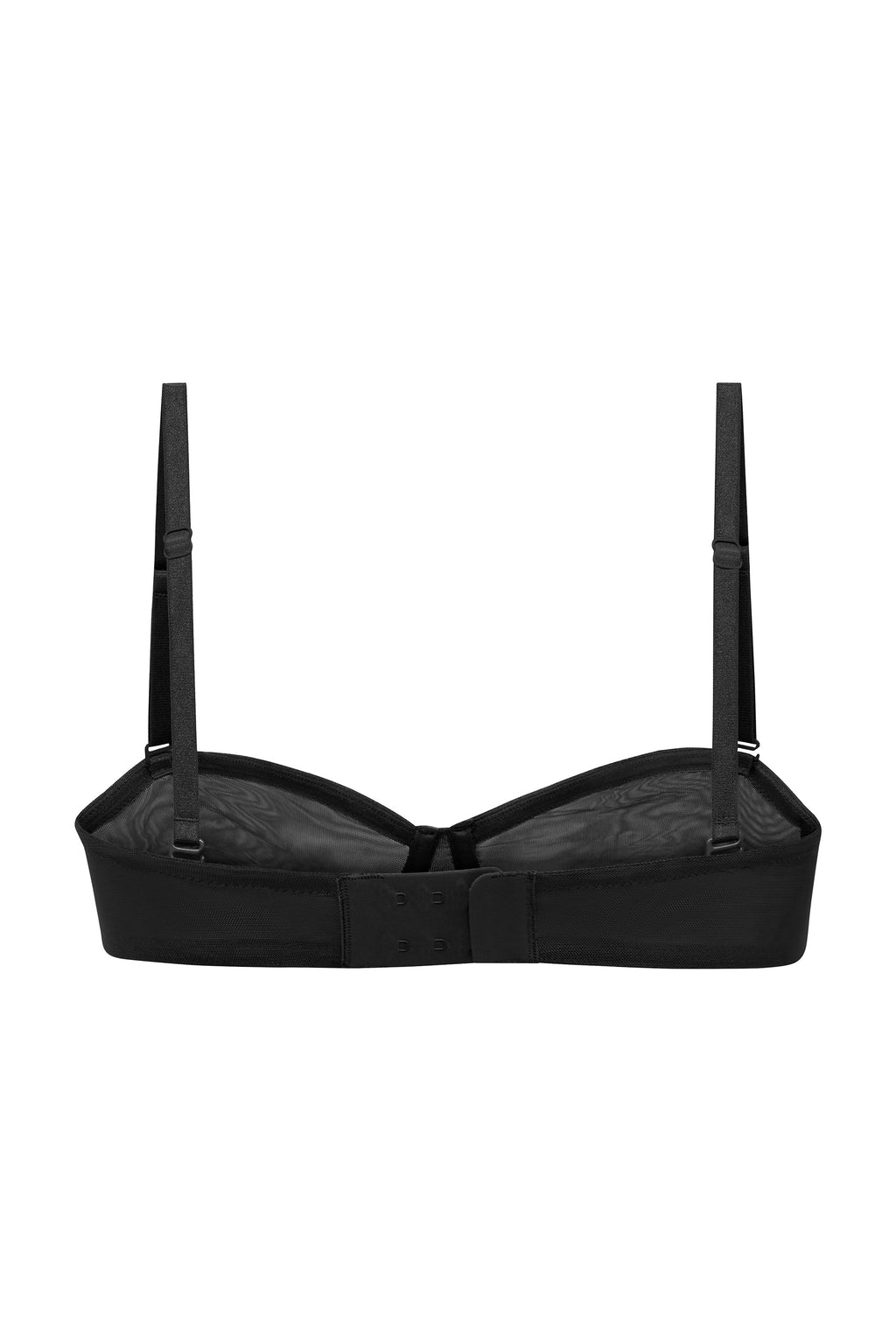 Chic Soft Mesh Strapless Bra in Black
