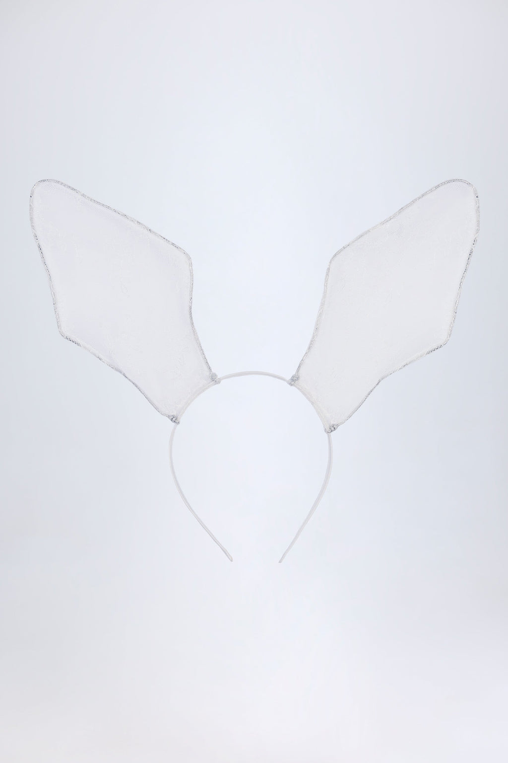 Chic Wired Lace Headband in White