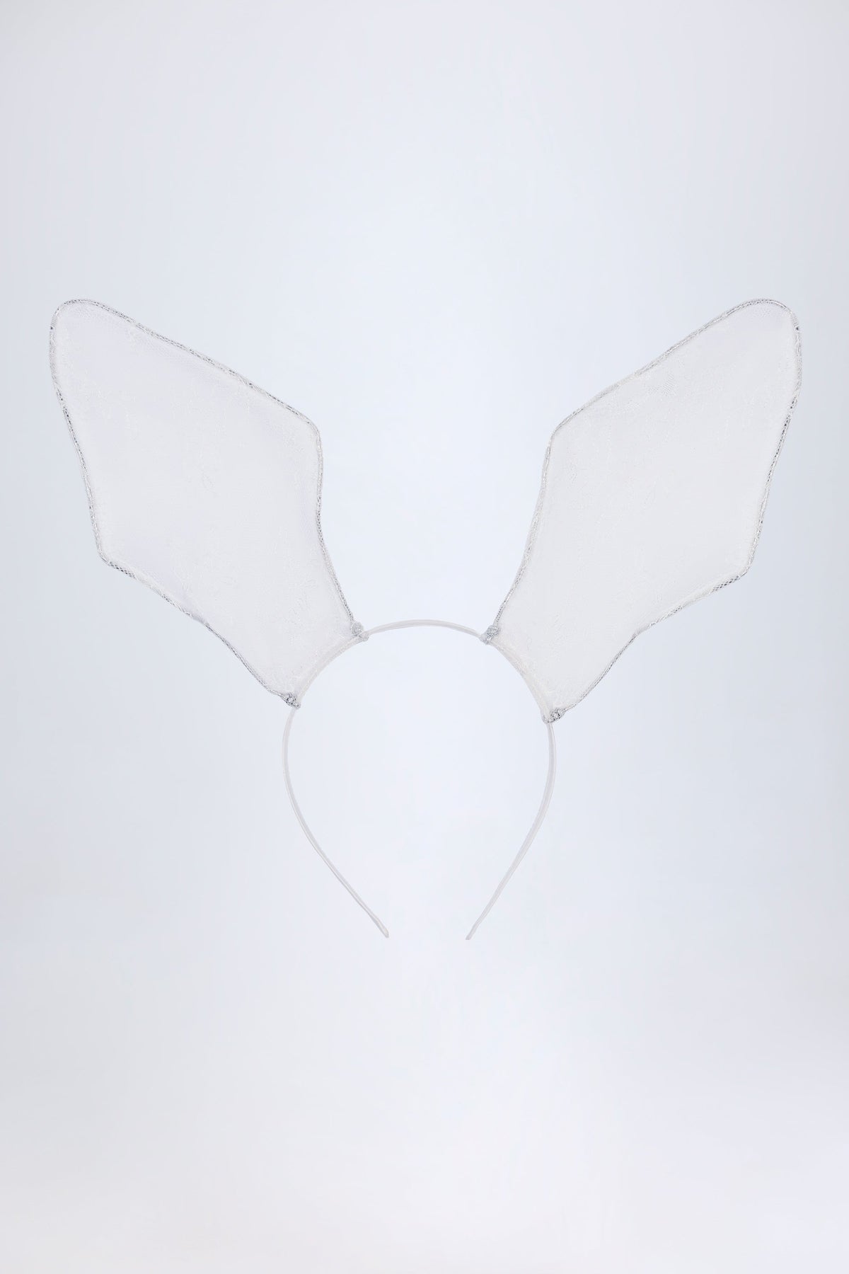 Chic Wired Lace Headband in White