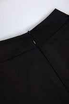 Chic High Neck Long Sleeve Jumpsuit in Black