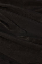 Chic Metallic Ruched Cut-Out Flared Jumpsuit in Black