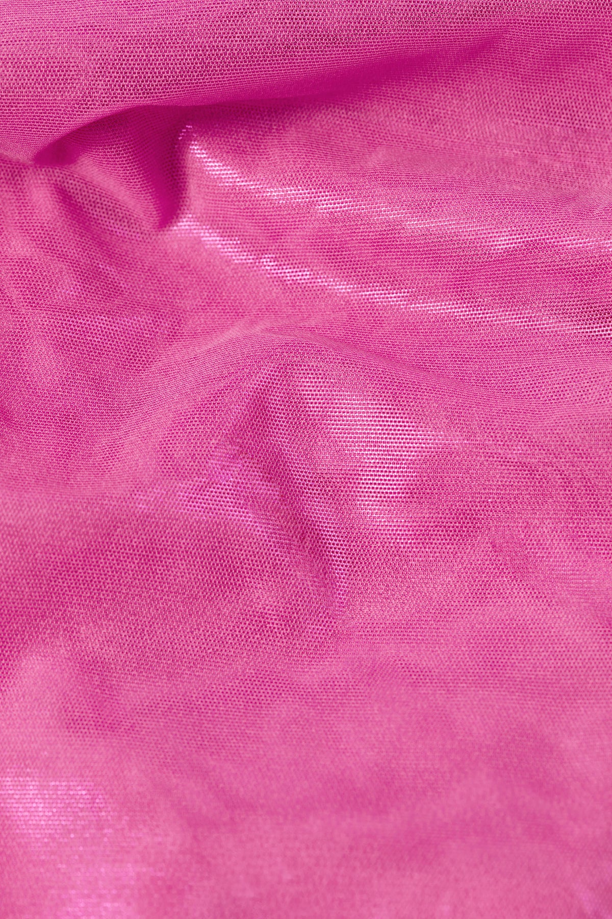 Chic Metallic Ruffle Low-Rise Flared Trousers in Bubblegum Pink