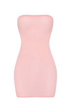 Chic Soft Sheer-Mesh Bandeau Mini Slip Dress in Pink