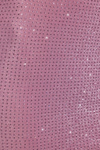 Chic Embellished Strapless Crop Top in Light Pink