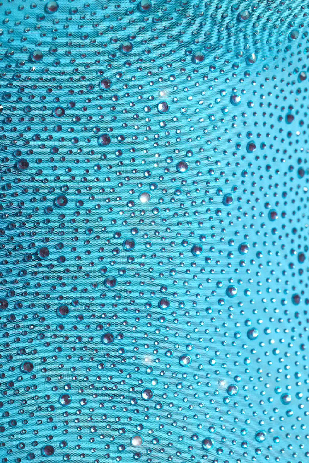 Chic Embellished Bodycon Mini Dress in Ocean Blue