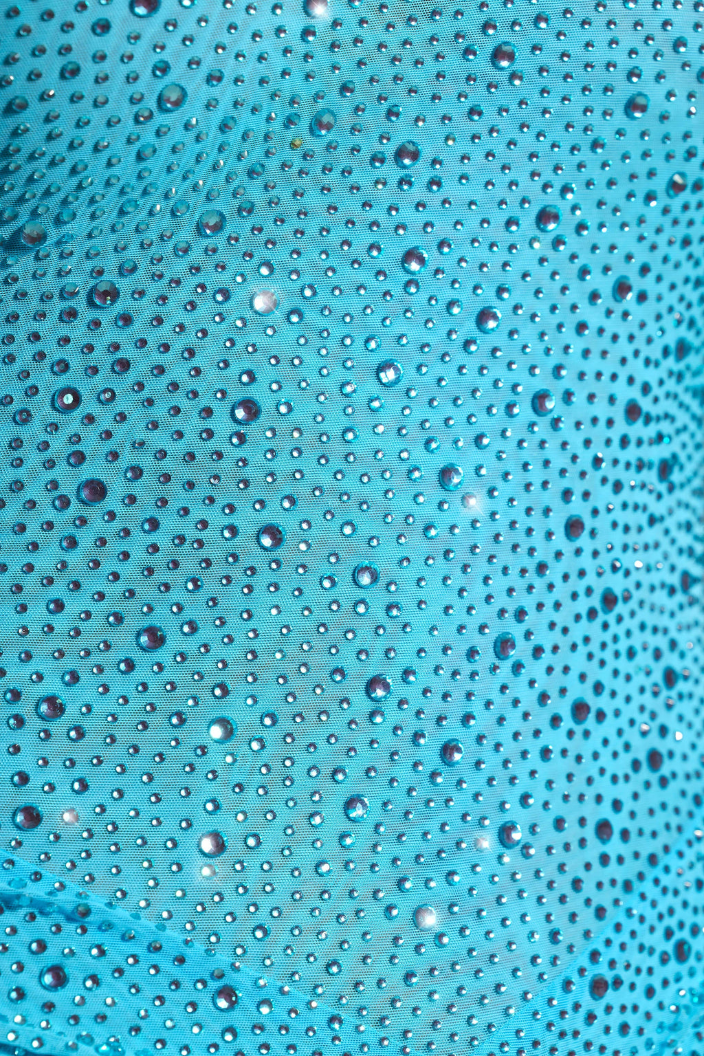 Chic Embellished One-Shoulder Mini Dress in Aqua Blue