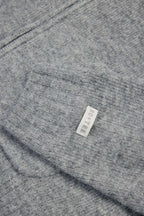 Chic Soft Knit Zip-Up Cropped Hoodie in Grey