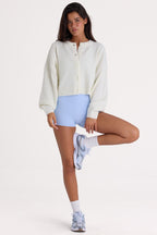 Chic Knit Cropped Cardigan in Ivory