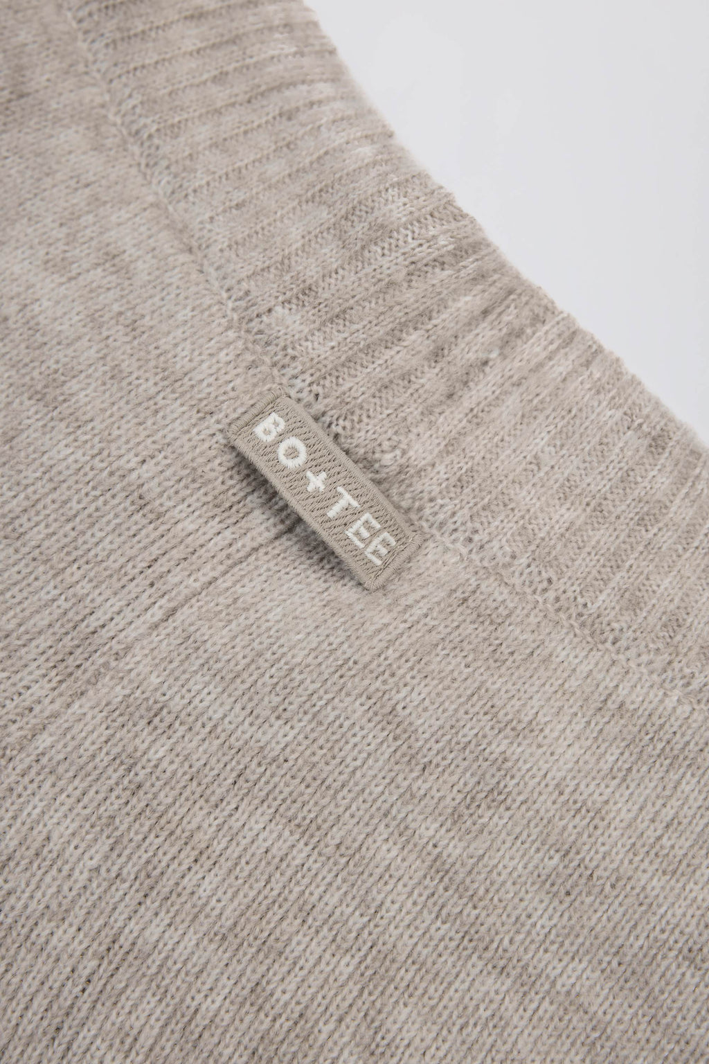Chic Knit Mid-Rise Wide-Leg Joggers in Beige