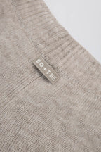 Chic Knit Mid-Rise Wide-Leg Joggers in Beige
